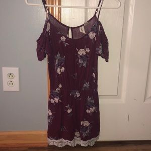 Burgundy romper